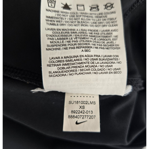 Nike Womens Power Pocket Lux Training Tight Leggings XS Black Beige Active Gym - Picture 10 of 13